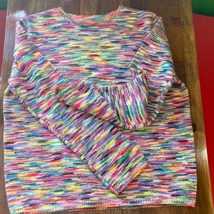 Multicolor Striped Crewneck Sweater - Women's